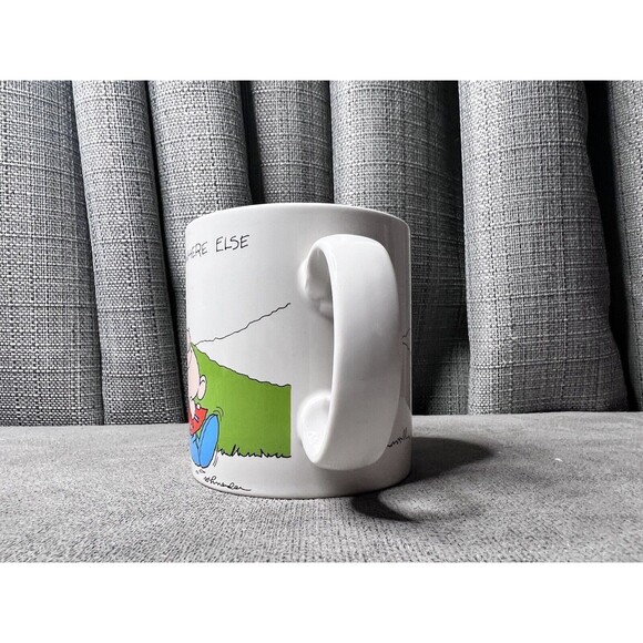 VTG Russ Berrie Coffee Mug Id Rather Be Somewhere Else Outdoors Schneider - Picture 7 of 9